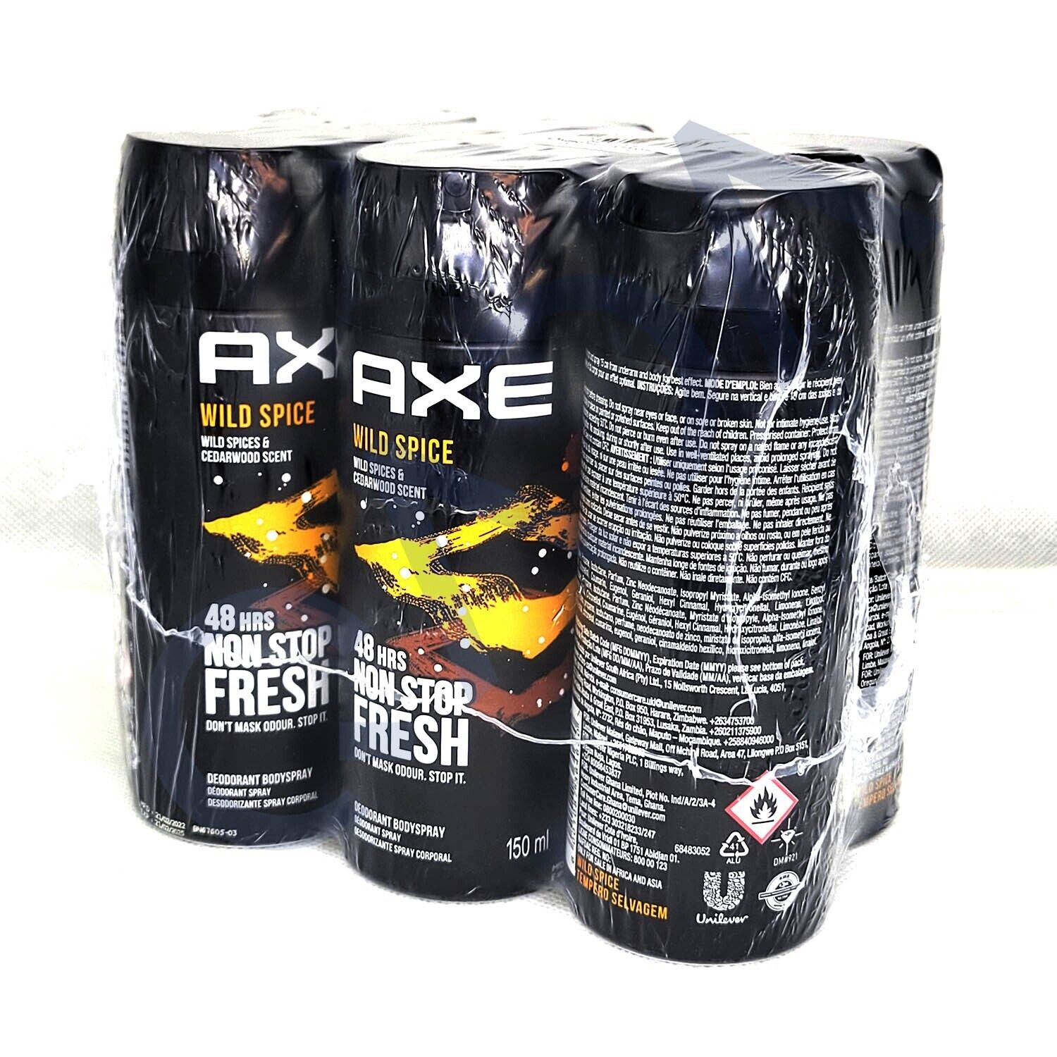 AXE DEO 150ML X 6 - WILD SPICE